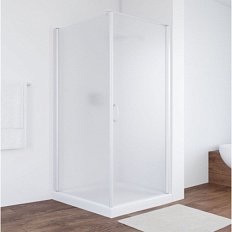 Душевой уголок профиль белый стекло сатин Vegas-glass