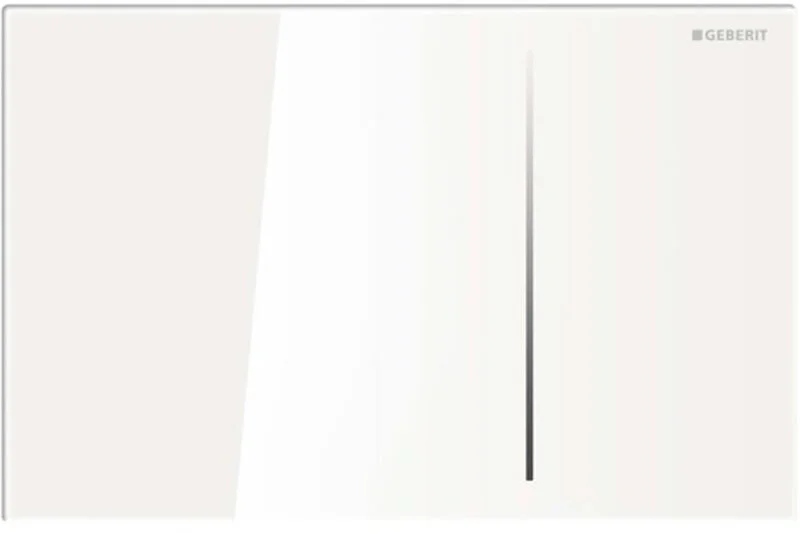 Смывная клавиша для двойного смыва, стекло, белый/алюминий, Geberit Sigma 70 115.625.SI.1 (детальная фотография)