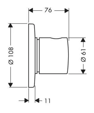Переключатель для душа Axor Uno 38933000 (детальная фотография), по запросу