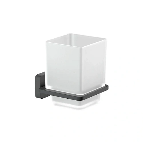 Стакан для ванной Акватек Либра черный матовый - фото 1