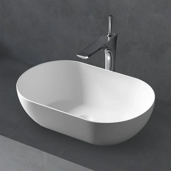 Раковина Abber Stein 56 см белая матовая AS2611 (детальная фотография)