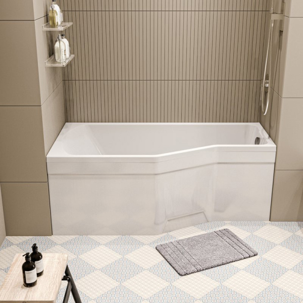 Ванна акриловая 1Marka Convey 150х75 см асимметричная, левая 01кон1575л (детальная фотография), угловые