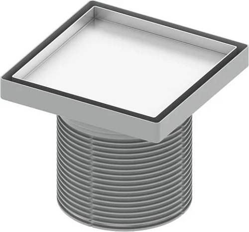Основа для плитки 15х15 см с монтажным элементом, рамка нержавеющая сталь, Tece TECEdrainpoint S plate 3660011 - фото 2