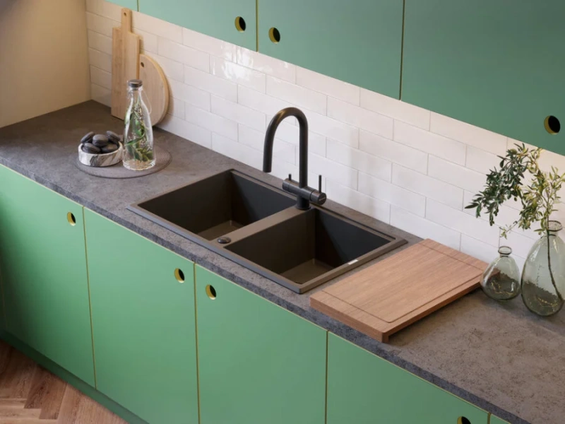 Мойка для кухни Omoikiri Tedori 86-2 49939 86 см врезная (детальная фотография), белые, черные, бежевые, коричневые, другие