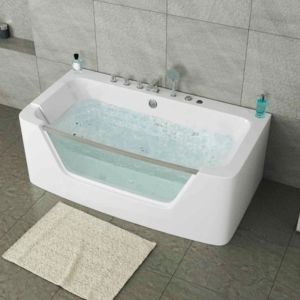 Ванна акриловая Grossman 150x85 см гидромассажная GR-15085-1 (детальная фотография), прямоугольные