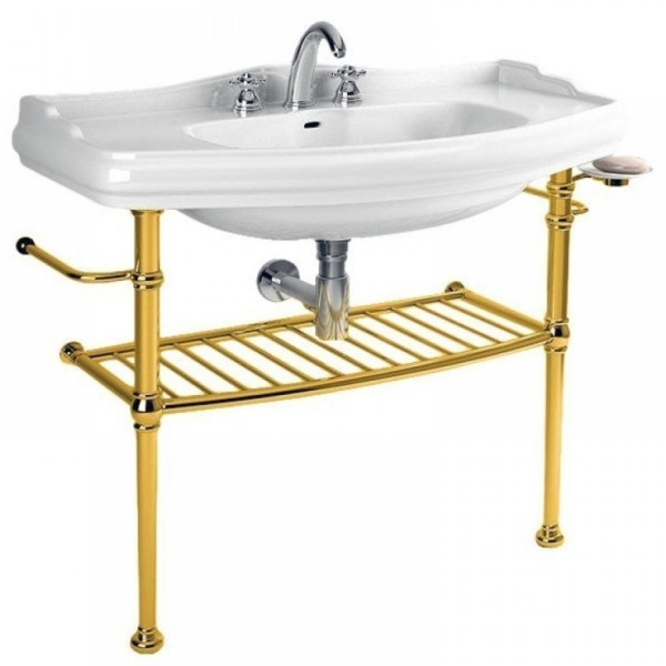 Консоль под раковину Kerasan Retro золото 730091 (детальная фотография)