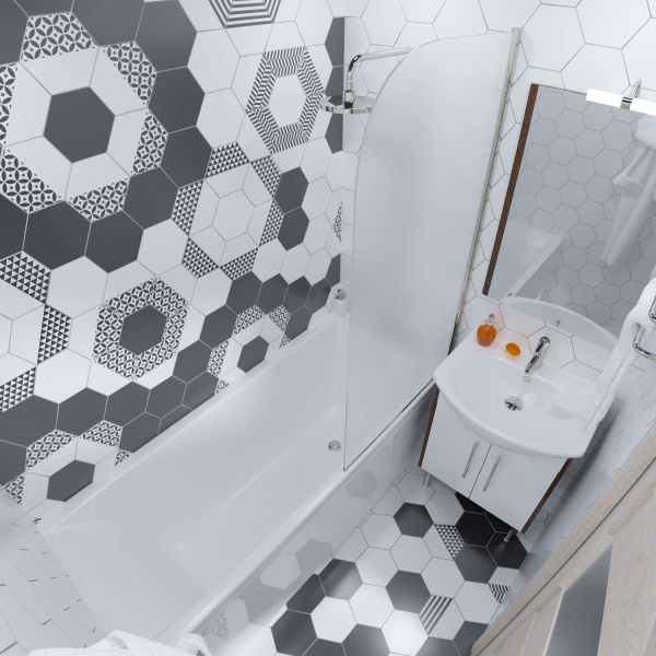 Ванна акриловая Triton Джена Щ0000001223 170х70 см прямоугольная (детальная фотография), современныe, hi-tech