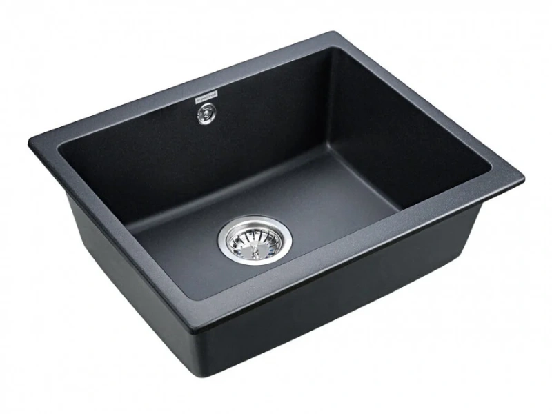 Мойка для кухни Paulmark Gera 55 см антрацит PM205546-AN (детальная фотография), из искусственного гранита