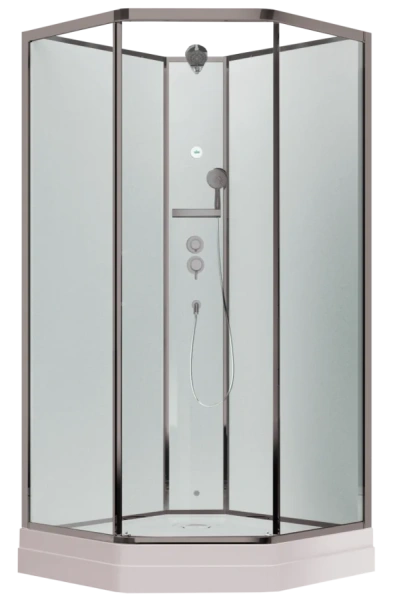 Душевая кабина Timo Ilma 100х100 см черная ILMA701 (детальная фотография)