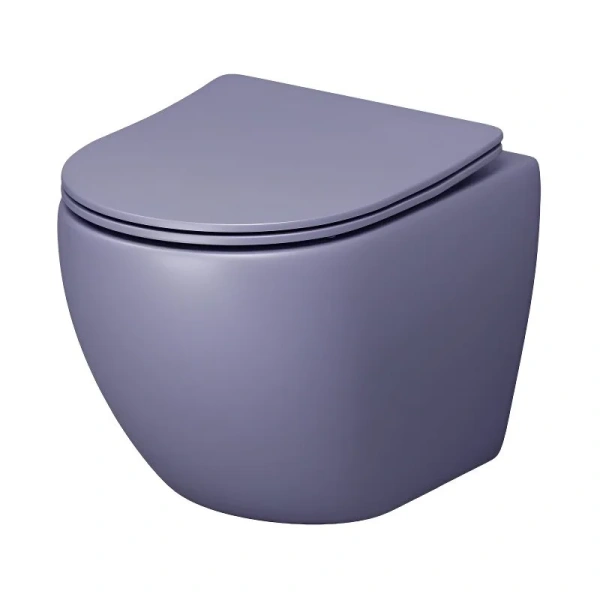 Унитаз подвесной Grossman Color фиолетовый матовый GR-4455LIMS (детальная фотография)
