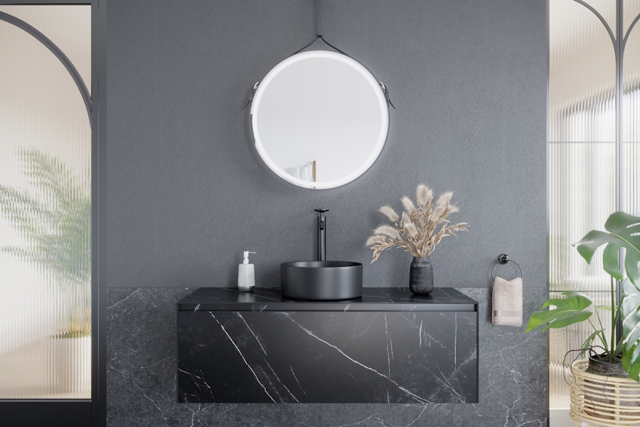 Тумба с раковиной подвесная Sancos Stone ST120 120 см с одним ящиком (детальная фотография), в наличии, по запросу
