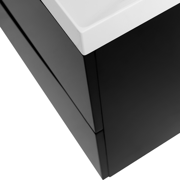 Тумба под раковину подвесная BelBagno Marino 100 см nero lucido MARINO-1000-2C-SO-NL-P (детальная фотография), черная