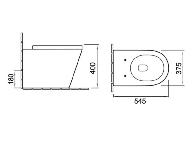 Унитаз напольный SantiLine белый SL-5020 (детальная фотография), приставные, встраиваемые