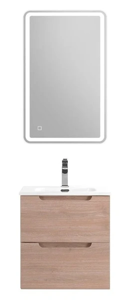 Тумба под раковину подвесная BelBagno Etna 50 см Rovere Grigio ETNA-500-2C-SO-RG (детальная фотография), под дерево