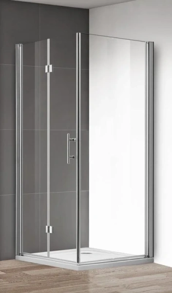 Душевая дверь в нишу Cezares ECO 80 см складная ECO-O-40/40-C-Cr (детальная фотография)