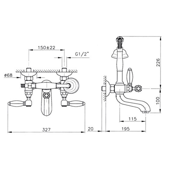 Схема (детальная фотография), для ванны