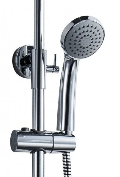 Душевая стойка Bravat OPAL F6125183CP-A5-RUS (детальная фотография), с изливом