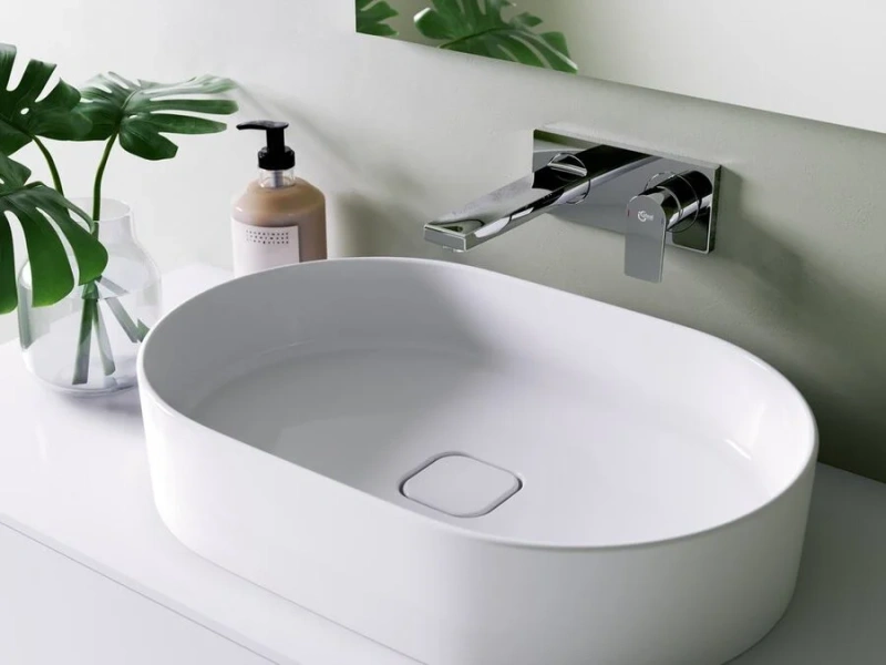 Смеситель для раковины Ideal Standard Edge однорычажный, хром A7116AA (детальная фотография), современные, hi-tech