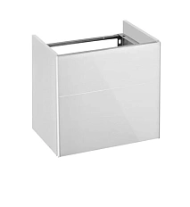 Тумба под раковину левая 50 см корпус:белый глянец, фасад:стекло, белый глянец Keuco Royal Reflex