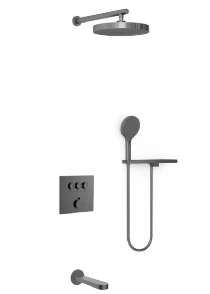 Душевой комплект Vincea Inspire вороненая сталь VSFW-431I2RGM (детальная фотография)