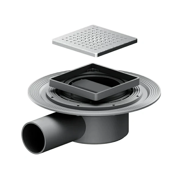 Душевой трап Am.Pm MasterFlow 10 см хром матовый W01BD-P11-010-01SB (детальная фотография), матовый хром