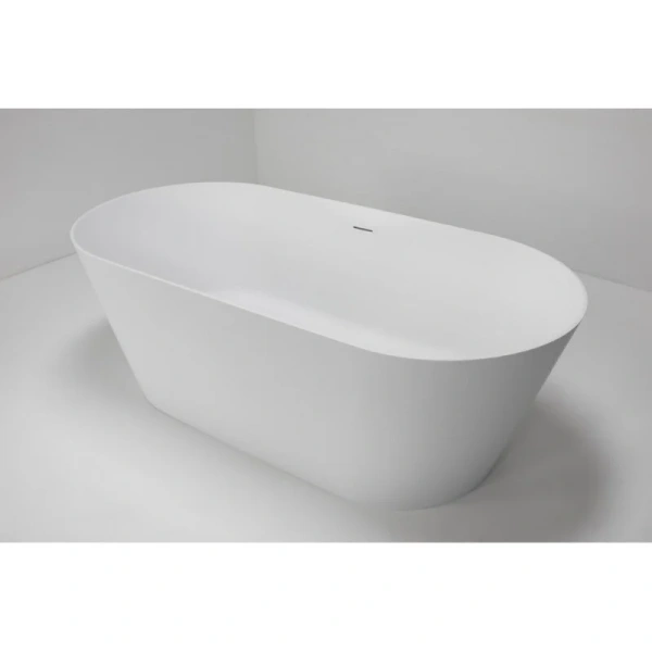 Ванна из искусственного камня Abber Stein 170x80 см белая матовая AS9605 (детальная фотография), белые