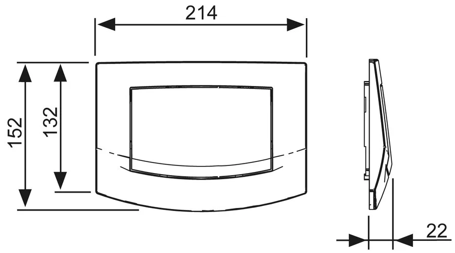 Клавиша смыва, цвет хром матовый, Tece TECEambia 9240125 (детальная фотография), в наличии