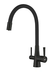 Смеситель для питьевой воды Lemark Comfort с гибким изливом черный