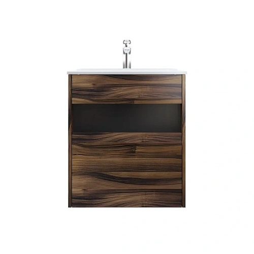 Тумба под раковину подвесная Am.Pm Func 60 см дерево текстурированное - фото 1