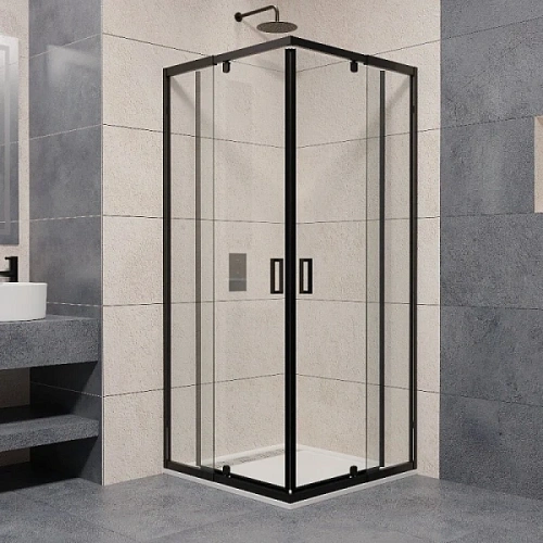 Душевой уголок RGW Passage PA-038B 80x80 см профиль черный - фото 1