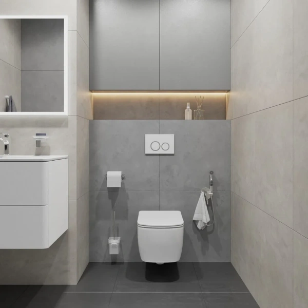 Клавиша смыва IDDIS Unifix белая матовая/кольца хром UNI03WCi77 (детальная фотография), слив эконом-стандарт с двумя клавишами