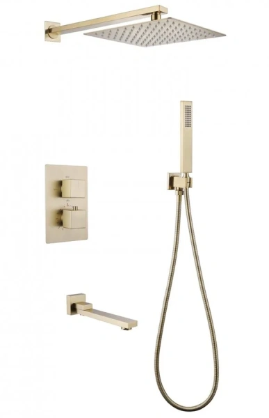 Душевой комплект Abber Daheim золото матовое AF8250G (детальная фотография)