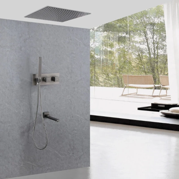 Душевой комплект Abber Daheim никель AF8254NG (детальная фотография), другие