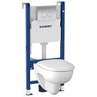 Унитаз с инсталляцией Geberit Renova с кнопкой