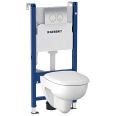 Унитаз с инсталляцией Geberit Renova с кнопкой
