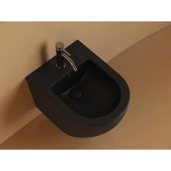 Биде подвесное Ceramica Nova Uno чёрный матовый CN11002MB (детальная фотография), черные