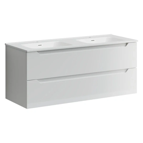 Тумба под раковину подвесная Sancos Norma 2.0 120 см белый глянец NR2.0120-2W (детальная фотография)