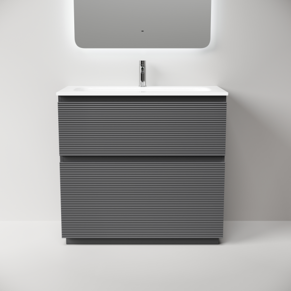Тумба под раковину напольная Sancos Folk Floor 90 см grey soft FL90FGS (детальная фотография), напольная, пристенная