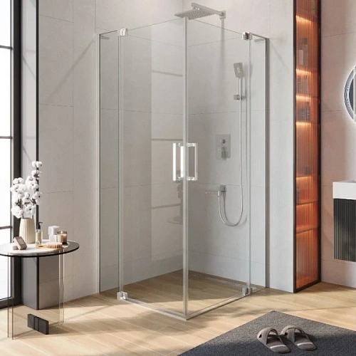 Душевой уголок Cezares Slider 110х90 см стекло прозрачное профиль хром - фото 2