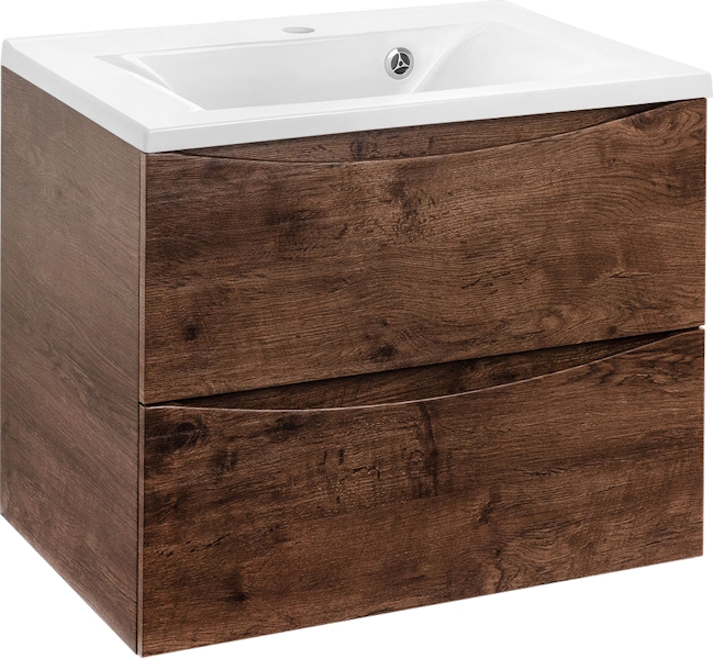 Тумба под раковину подвесная Vincea Mia 64 см R.Wood VMC-2MA650RW (детальная фотография), подвесная, пристенная