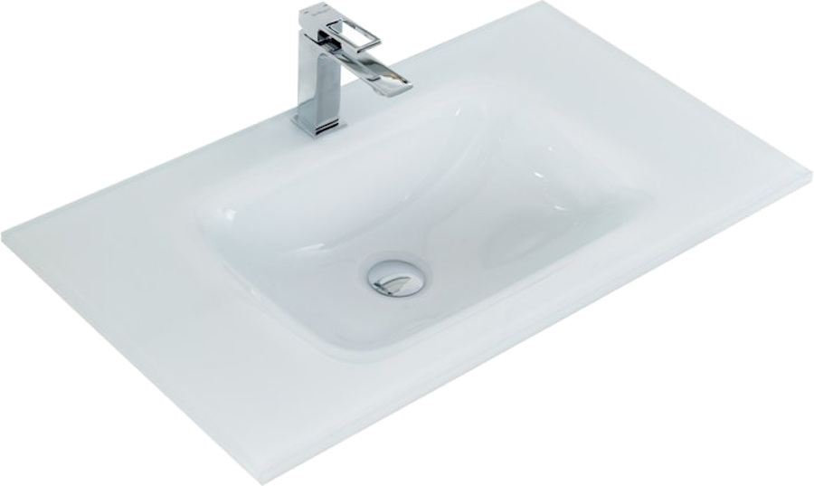 Раковина мебельная BelBagno 80 см белая глянцевая BB810/465-LV-VTR-BL (детальная фотография), в наличии
