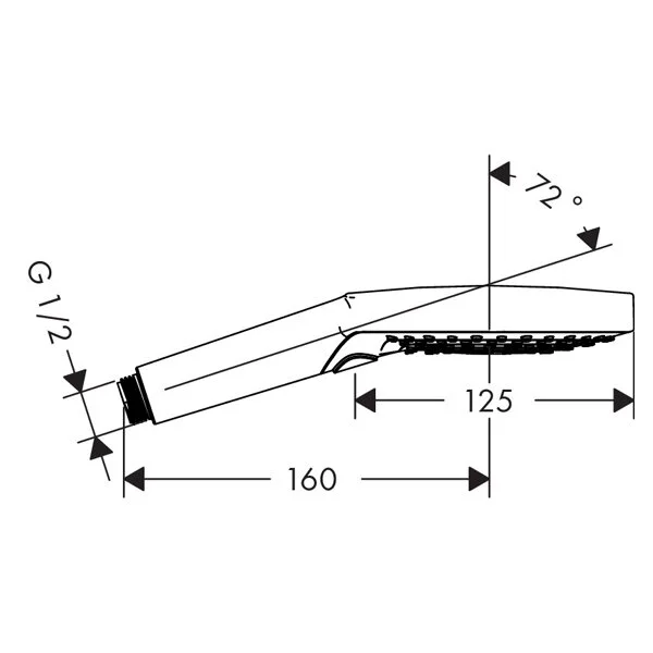 Лейка для душа Hansgrohe Raindance Select S 26014 пластик (детальная фотография), хром, бронзовые