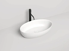 Раковина Salini Alda 01 58 см накладная, белый матовый