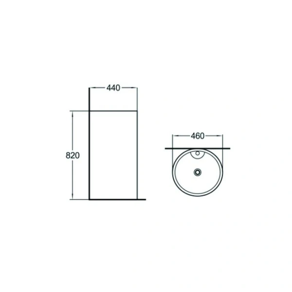 Раковина напольная SantiLine 46 см серая матовая SL-4003MG (детальная фотография), современные, hi-tech