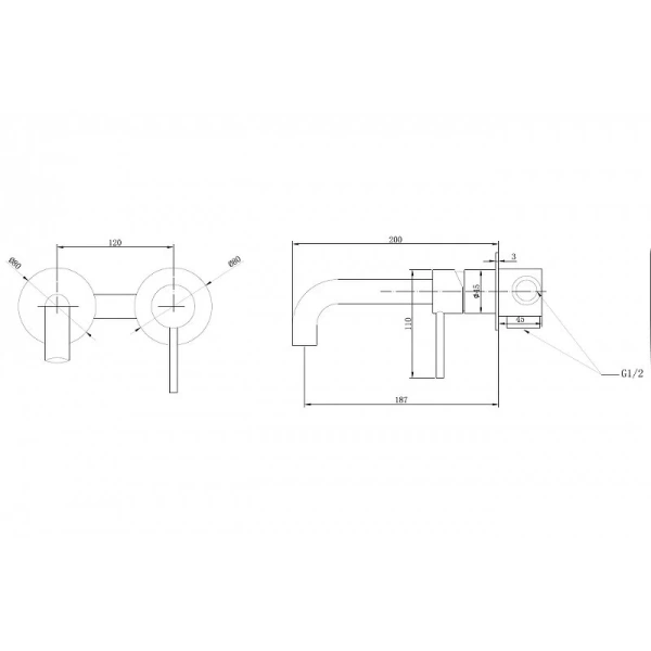 Смеситель для раковины Abber Wasser Kreis розовое золото AF8112RG (детальная фотография), для раковины