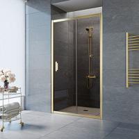 Душевая дверь профиль золотой стекло бронза Vegas-glass