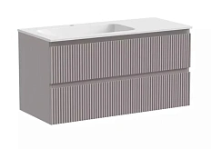 Тумба под раковину подвесная Sancos Snob R 100 см левая, doha soft