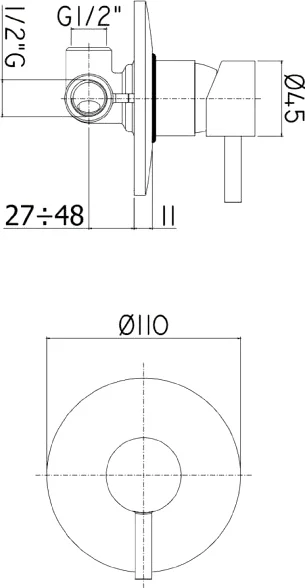 Смеситель для душа Paffoni Light медовое золото LIG011HG (детальная фотография), современные, hi-tech