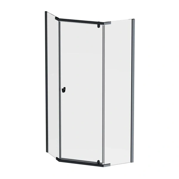 Душевой уголок Am.Pm Sunny 90x90 см профиль черный W87G-405-9090-BT (детальная фотография)