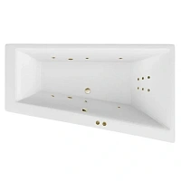 Ванна гидромассажная Excellent Sfera Line 170 x 100 см, правая, белый/бронза, WAEX.SFP17.LINE.BR